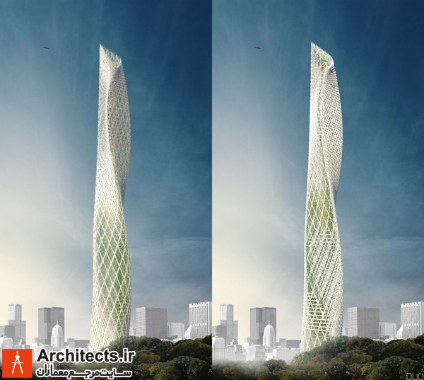 برج تایوانی باد کاری از دفتر شهرسازی Decode