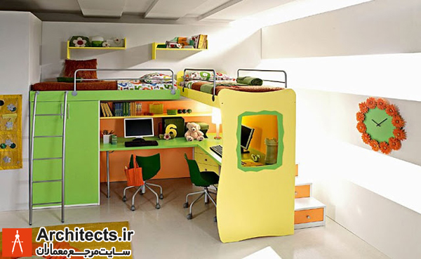 طراحی اتاق مشترک کودکان