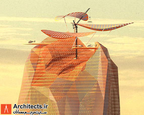 طراحی و معماری شهری عمودی و پایدار در بیابان صحرا