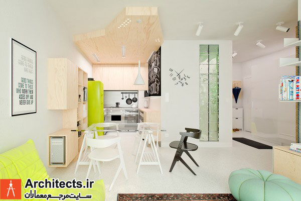 معماری داخلی چند آپارتمان با مساحت کمتر از 50 مترمربع