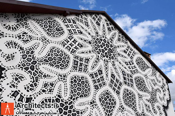 طراحی نمای ساختمان با نقاشی خیابانی